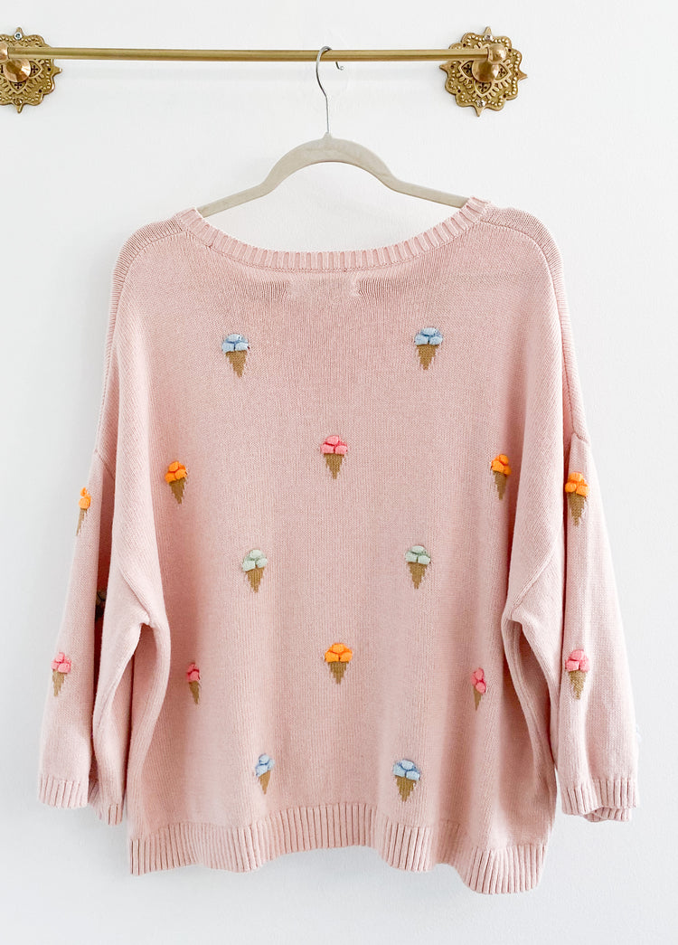 Loft Pink Ice Cream Sweater Size Large