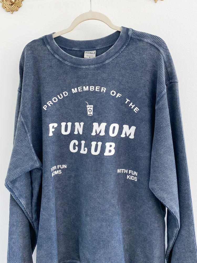 Boutique The Fun Mom Club Corded Crew Size Small